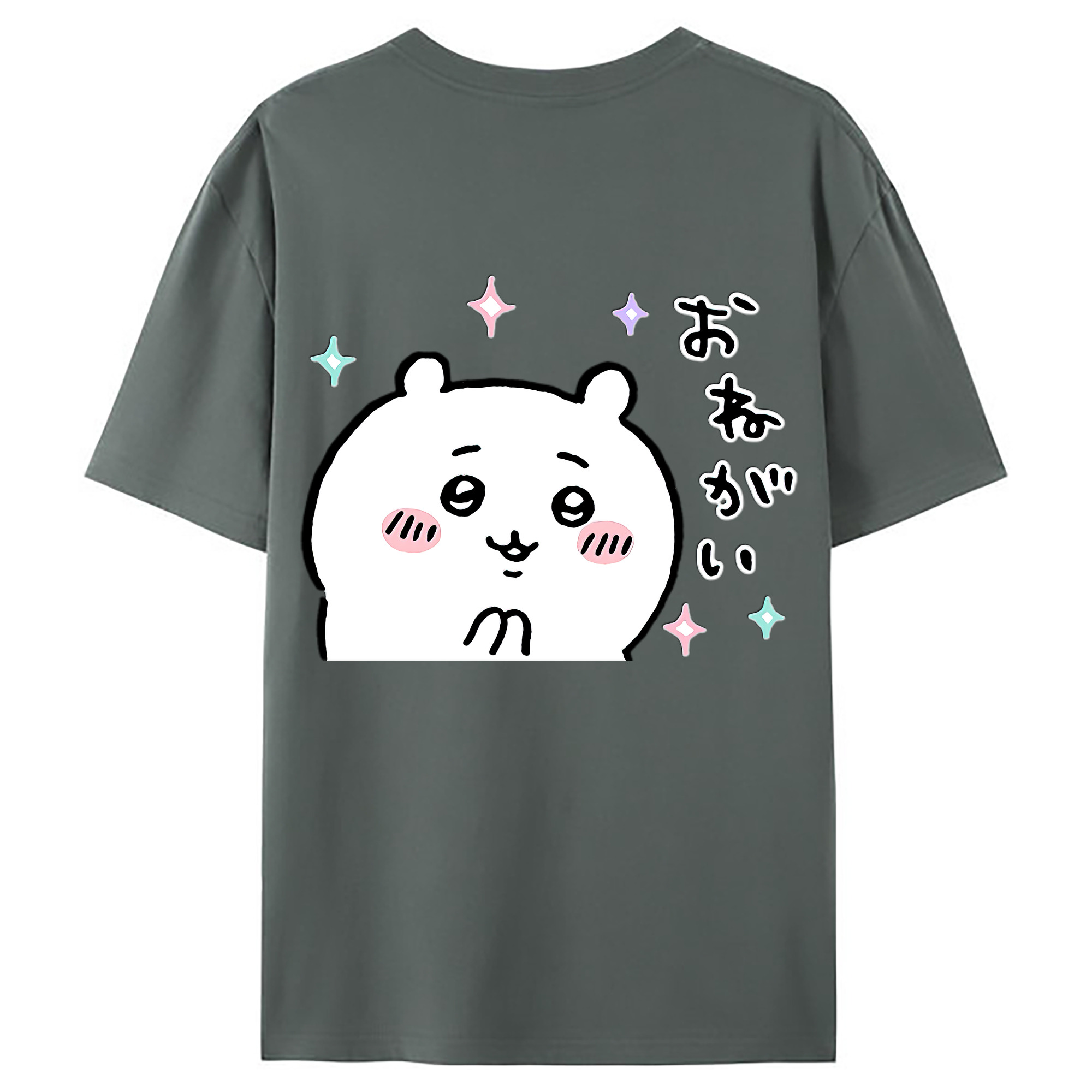 （画像用） ちいかわ ちいかわ Chii-kawa chiikawa 綿100％ メンズ半袖Tシャツ（バックプリント） 通気性